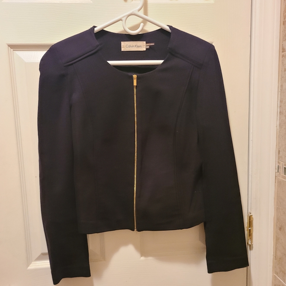 Calvin Klein Gold-Zip Black Jacket
